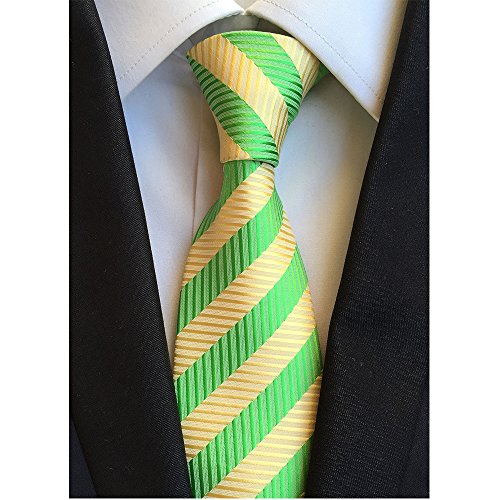 Jeatonge Lot 6 Pcs Mens Ties and 3 Free Tie Clips, Men's Classic Tie Necktie Woven Jacquard Neck Ties Gift box packing (Style 18) - Thumbnail 5