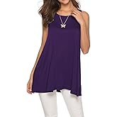 CEASIKERY Women's Sleeveless Tunics Women Flowy Tunic Tank Tops for Leggings