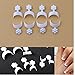MISMXC 500 Pcs French Short Style Acrylic False Nail Art Tips Finger Sticker Extension Tool，10 Sizes