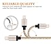 Eashion iPhone Charger 3Pack 6FT Lightning to USB Braided Cable Charging Cord with Aluminum Connector Compatible with iPhone 7/ 7Plus/ 6/ 6S/ 6 Plus/ 6S Plus, 5C/5S/5, iPad/iPod(Golden)