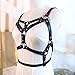 Women's Punk Waist Belt Body Chain Faux Leather Harness Adjustable with Buckles and O-Rings(LB-27)