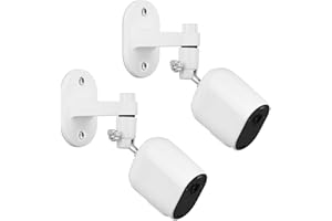ZESHBIT 2Pack Security Wall Mount for Arlo Pro/Pro2/Pro3/Pro4/Ultra/Ultra2/Essential Spotlight Camera, Adjustable Indoor/Outdoor Mounting Bracket for Your Surveillance Camera (White)