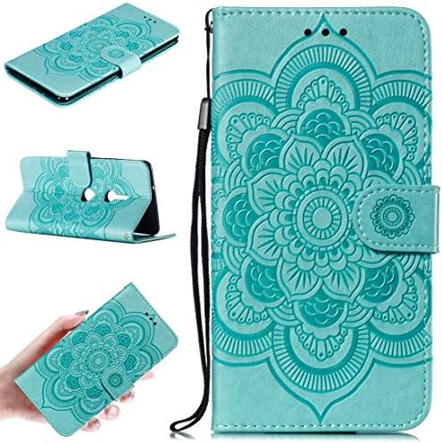 Sony Xperia Xz3 ケース 手帳型 グリーン 曼荼羅の花 Xperia Xz3 手帳型ケース かわいい 花柄 エクスペリアxz3 ケース 手帳型 おしゃれ エクスペリアxz3手帳型カバー Xperia So 01l ケース 可愛い Xperia Sov39 ケース 手帳型 So 01l ケース 手帳型 Sov39 手帳型ケース 耐