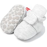 Sawimlgy Newborn Infant Baby Girl Boy Cotton Booties Stay On Sock Slippers | Soft sole, Adjustable, Easy on and off, Non-skid, Grippers, Warm, Toddler, First walker, Bedroom crib, Birthday, Baby shower