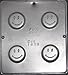 Smiley Face Oreo Cookie Sandwich Chocolate Candy Mold 1638