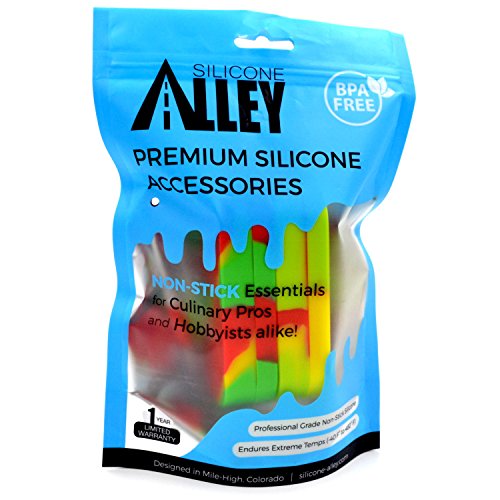 SILICONE ALLEY 2 Carving Tool + 2 Tie Dye-colored Multi-Compartment Wax Container