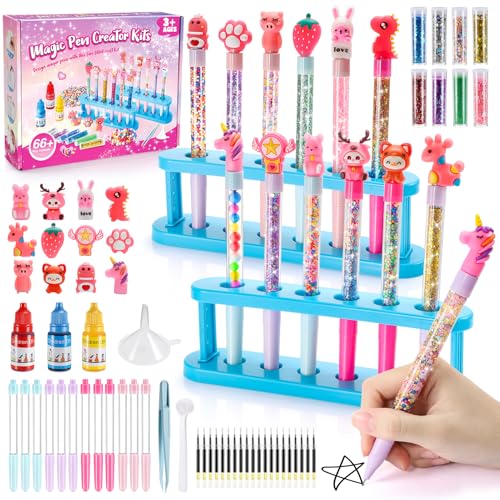 Pen Laboratory, Pen Factory 66+ Pieces Gift for Girls 5-12 Years, Creative Games for Girls 5-12 Years Old Stationery Girl Personalized Gifts Creative Crafts for Children Set