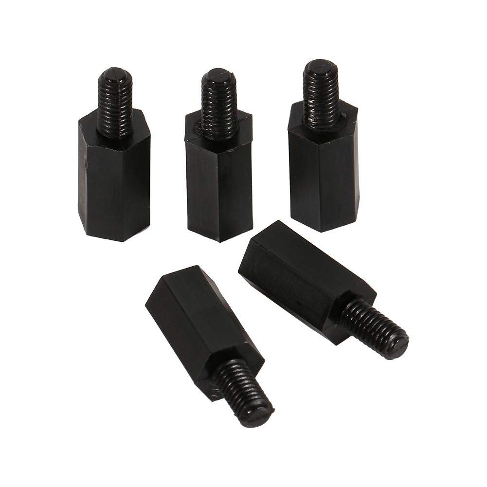 M3 Male-Female Spacer Pack of 100 Black Nylon Hex Spacers Assorted Kit PCB Motherboard Standoff Pillar 10mm+6mm