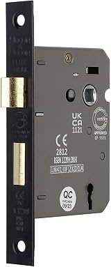 Decoranddecor Sash Mortice Door Lock 2.5inch 64mm Matt Black Fire Rated UKCA CE view 6