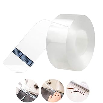 Amazon Co Jp Juland アクリル粘着コーキングストリップシーラントテープ コーキングシーラー 装飾トリム 強力防水コーキング透明キッチン 壁カビ防止テープ 幅1 97インチ X 10フィート 産業 研究開発用品