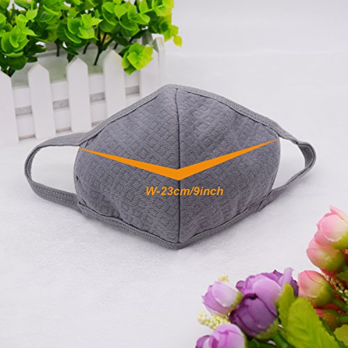 3 Pcs Activated Carbon Anti Dust Face Mouth Mask, WITERY Warm Anti Dust Mask Anti-fog Mask Antibacterial Activated Carbon Earloop Mouth Mask Face Masks for Men Women - Thumbnail 3