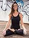 Yoga Tank Tops Organic Cotton Moon, Namaste & Evolution Yoga Top for Women, Black, Large
