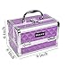 SHANY Chic Makeup Train Case Cosmetic Box Portable Makeup Case Cosmetics Beauty Organizer Jewelry storage with Locks, Multi trays Makeup Storage Box with Makeup Mirror - Purple