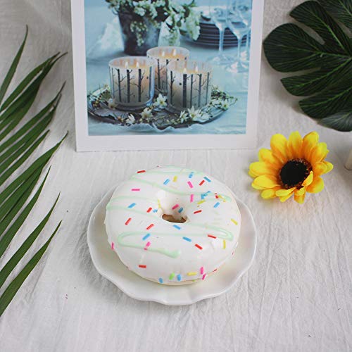 HongTu HT Simulation Food Artificial Fake Food Model Play Food Kids Toy Home Kitchen Party Decoration Store Market Display Photography Props, Color Random (Big Cream Doughnut) - Thumbnail 5