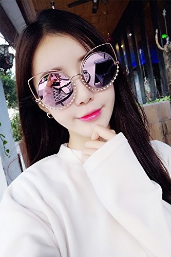 Generic Xin Zhang Yuqi Zhang star with fashion sunglasses 2018 women girls lady personality handmade diamond cat eye sunglasses