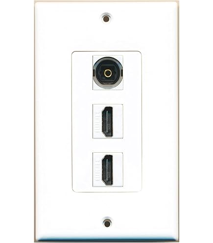 Riteav – Placca Da Parete Decora Con Presa 15A E Porte HDMI + Toslink – Connessione Tool-less - 4