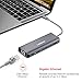 Lenovo USB C Hub, 6 in 1 USB C Adapter with Ethernet, 4K HDMI, USB C Power Delivery, 2 USB 3.0 Ports, SD Card Reader, Portable for The Mac Pro and Other Type C Laptops