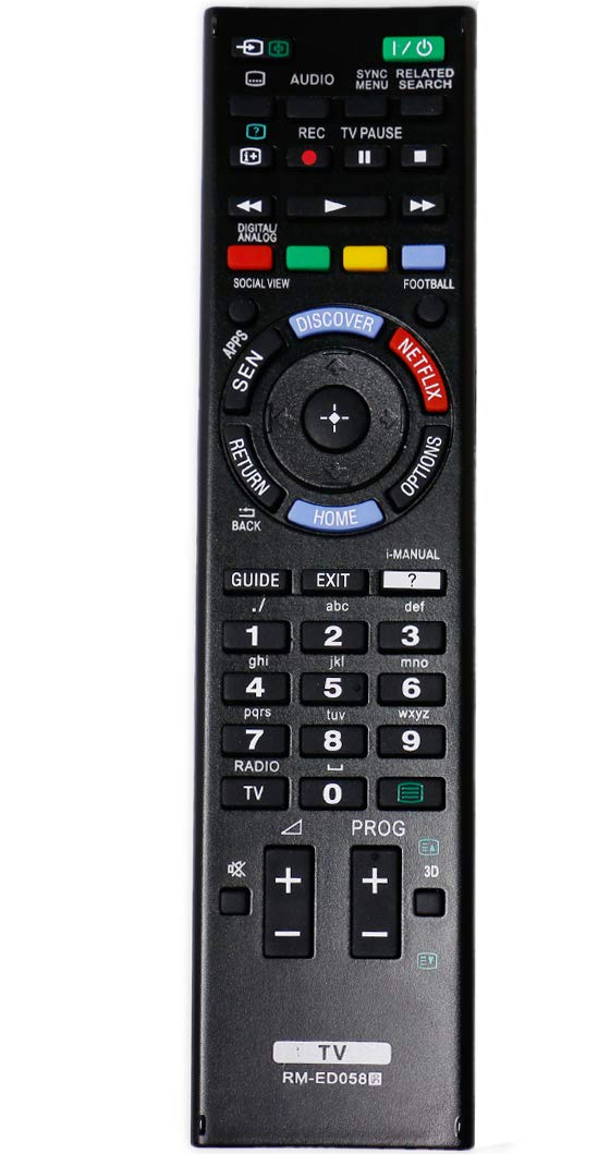 ALLIMITY RM-ED058 Remote Control Replace for Sony KDL-48W585B KDL-48W605B KDL-50W705B KDL-50W805B KDL-50W829B KDL-55HX753 KDL-55W828B KDL-60W605B KDL-60W855B