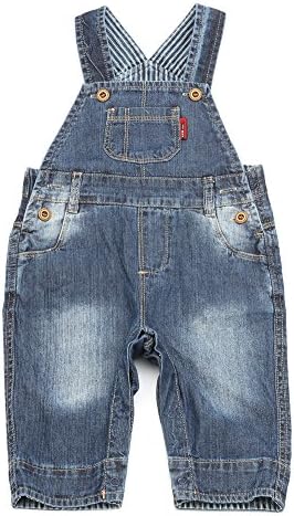 Baby & Little Boy/Girl Soft Washed Denim Bib Overalls Casual Jeans 3-24 Months (Various Styles)
