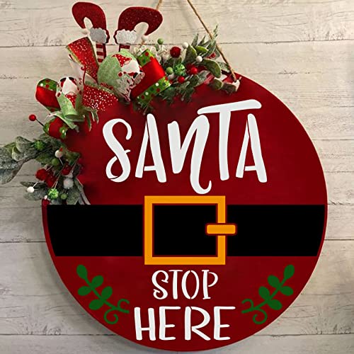 9Pcs Christmas Stencils Reusable, 12X12 Inch Round Large Christmas Stencils for Painting on Wood Sign Front Door Hanger Xmas Home Decor