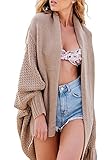 Simplee Apparel Women's Batwing Knitted Long Cardigan Sweater Coat Warm Jumper