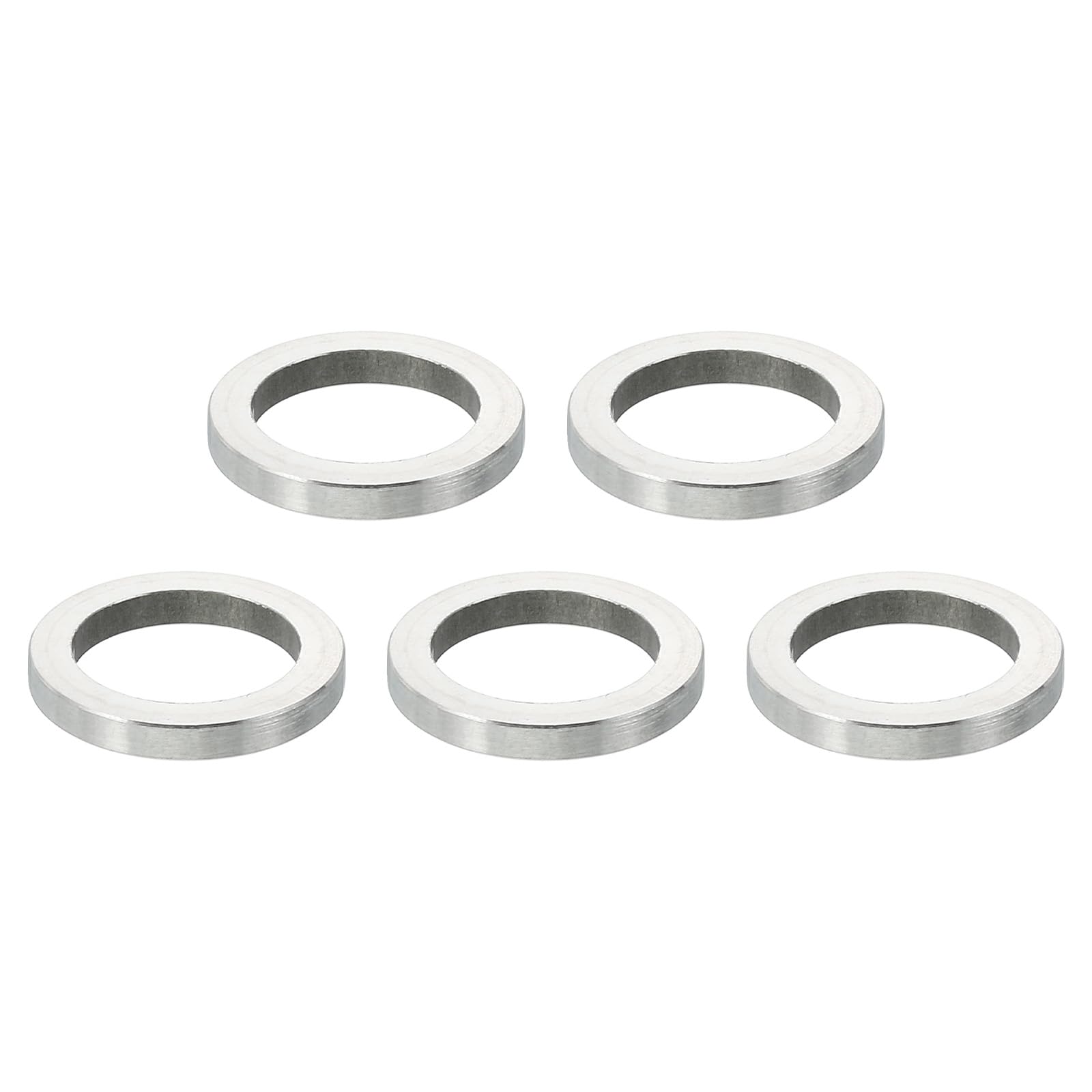 PATIKIL M10 Stainless Steel Spacers, 5 Pcs Metal Spacer Stainless Steel 10.2mm ID x 14mm OD x 2mm L Spacer Screw Standoff Round for 3/8" M10 Screw Bolts