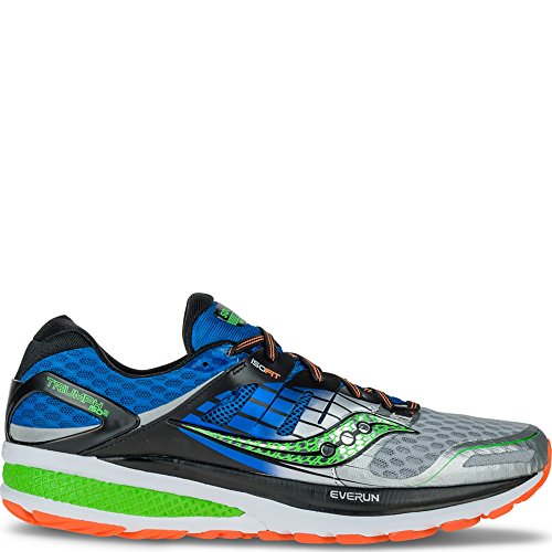 Saucony Men's Triumph ISO 2 Running Shoe, Blue/Silver/Slime, 9 M US