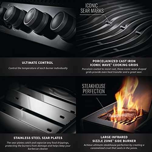 Napoleon Rogue XT 625 BBQ Grill, Black, Propane Gas RXT625SIBPK1