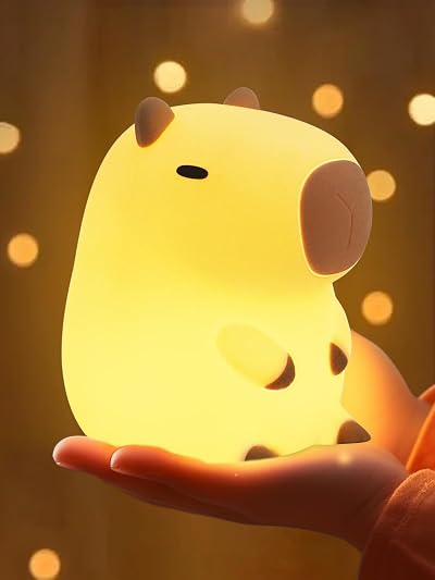 YuanDian Capybara Night Light BPA Free Silicone Tap Control Warm Bright