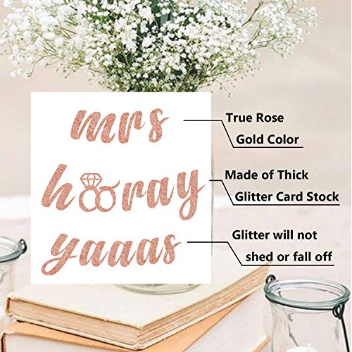 image for Faisichocalato Bachelorette Banner Rose Gold Glitter Bridal Shower Eng