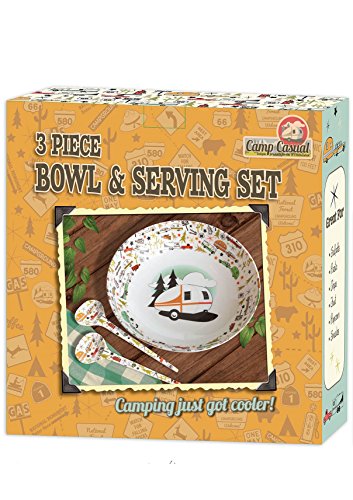 Camp Casual CC-003 Multicolor 3-Piece Bowl and Serving Set