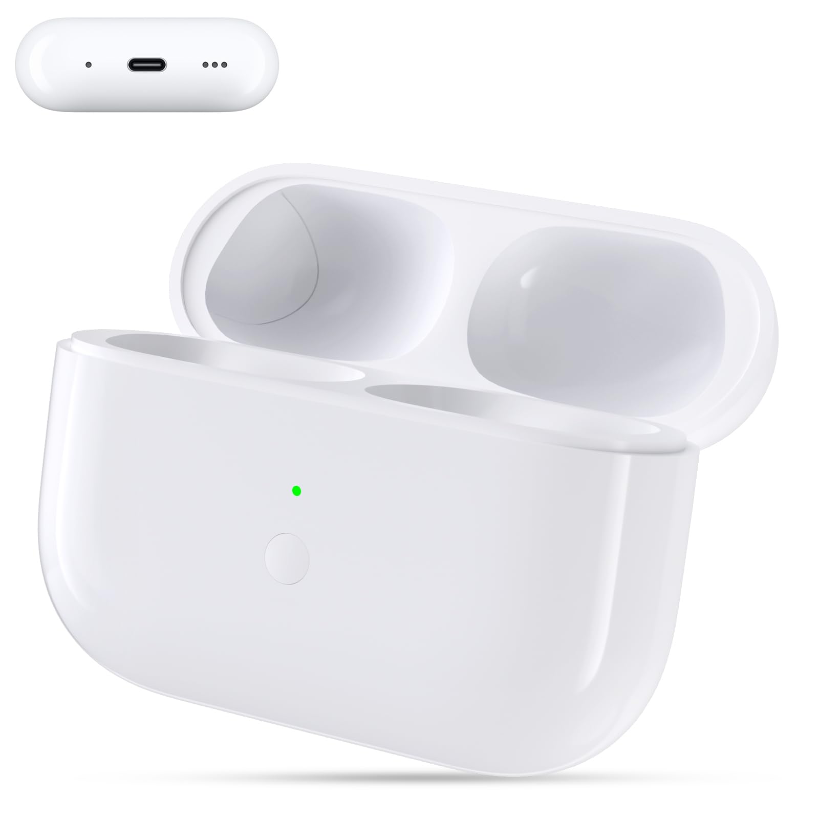 Photo 1 of **** ONLY CHARGING CASE. NO AJR PODS INCLUDED ***Charging Case for Air Pod Pro 2nd Generation with USB-C, Compatible with AirPod Pro 1/2 Gen Replacement Case,No Earbuds