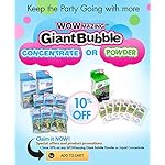 WOWMAZING-Unicorn-Giant-Bubble-Kit-Incl-Wand-2-Big-Bubble-Concentrate-Pouches-and-8-Sun-Activated-Magical-Stickers-Outdoor-Toy-for-Kids-Girls-Bubbles-Made-in-The-USA