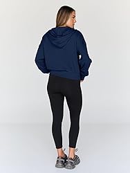 Trendy Queen Hoodies for Women Full Zip Up Cropped