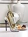 High Heel Shoe Wine Bottle Holder Stylish Wine Gift Baskets Accessories For Housewarming Engagement and Other Occeassions - Holds One 750 ml Wine Bottle - White Design Print - Brand: Ideas In Life