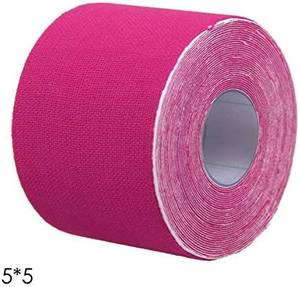Yuniroom Sports Kinesiology Tape Waterproof Physio Muscle Strain Injury Support Strips KT Tape Sports 5/2.5cm5m (Color : Pink, Size : 2.5cm5m)