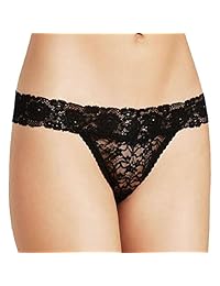 Paquete de 5 bragas delgadas de encaje con espalda en T y cintura baja para dama, de seda de hielo, tanga sexy