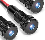 3 Pack of PLUG-N-PLAY Instrument Cluster LED Indicator Light Dash Bulbs. Aluminum Pilot Lights. Color Acrylic Lens. Flush Panel Mount 5/16