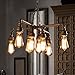 Electro bp; Vintage Style Metal Art Chandelier Max 480W with 8 Lights Painted Finish
