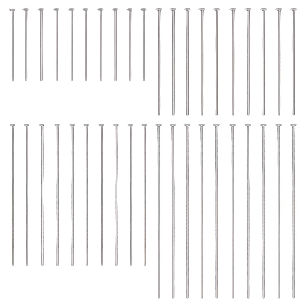 Beebeecraft 1 Box 800Pcs 20/30/40/50mm Satin Pins Stainless Steel Flat Head Eye Quilting Straight Pins for Sewing Dressmaker Jewelry Making DIY Craft Head: 1.2~1.5mm