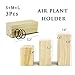 Yugust Air Plant Stand Holder,3Pcs Wooden Base Flower Stand with Copper Wire,Iron Wire Landscape Holder Airplant Container Tabletop Tillandsia Planter Desk Display Rackthumb 2