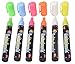 FlashingBoards Marker Pen Multicolor Set for LED Menu Boards, 6_Six Color