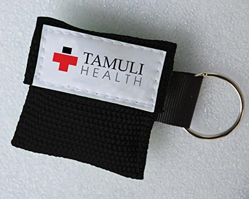 Tamuli Health CPR Face Mask Keychain (5-Pack) - One-Way Valve for Training, First Aid, Rescue or Lifesaving Medical Support - Emergency Travel, Car, Home, Purse or Work - Compact