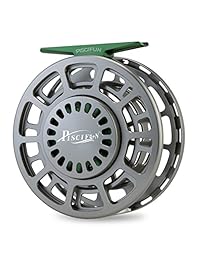 Piscifun   carrete de pesca totalmente sellado con mosca grande con fresado con CNC de aleación de aluminio cuerpo 3 4, 5 6, 7 8, 9 10 (bronce de cañón, Negro, color Azul)