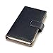 Terrapin 117-005-353 Premium PU Leather Wallet Case with Card Slots and Cash Compartment Case for Sony Xperia M4 Aqua - Black with Tan Interior