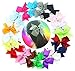 20pcs 5 inches Large Hair Bows Girls Kids Children Grosgrain Ribbon Headbands Alligator Hair Clips