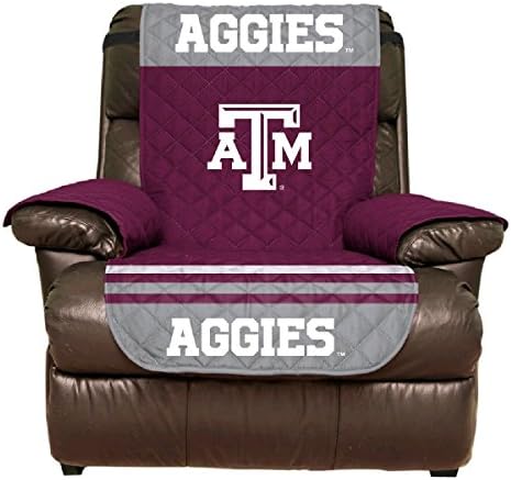 Reversible Couch Cover - College Team Sofa Slipcover Set / Furniture Protector - NCAA Officially Licensed (Recliner, Texas A&amp;M Aggies)