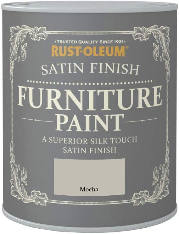 Rust-Oleum Grey Furniture & Skirting Board Paint in Satin Finish - Mocha 750ml