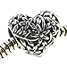 Queenberry Sterling Silver Filigree Tree of Love with Flower Heart Bead for European Charm Bracelets