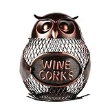 Home-X Owl Wine Cork Holder. Wine Cork Cage.